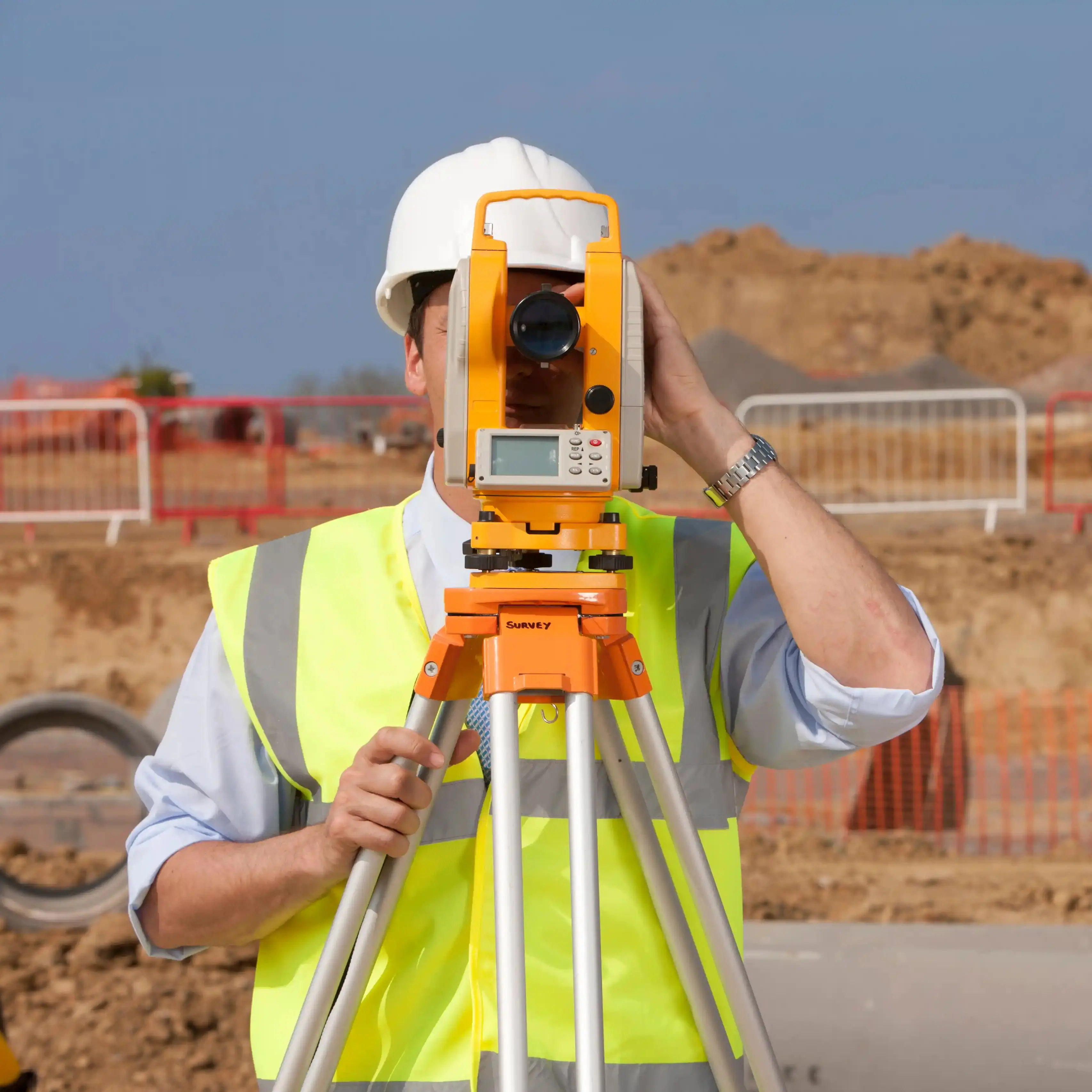 Surveyors reviewing plans