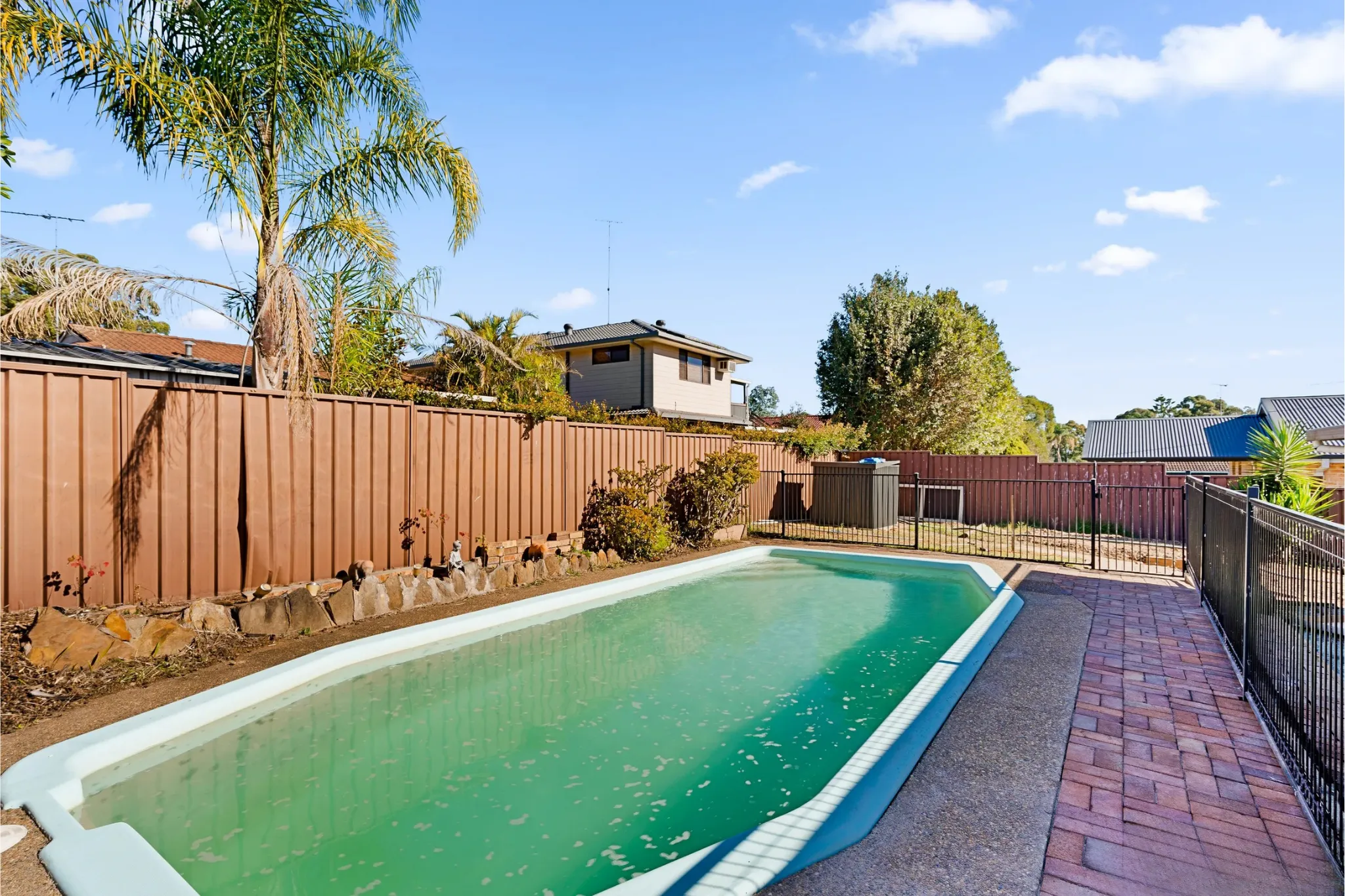 Existing backyard pool